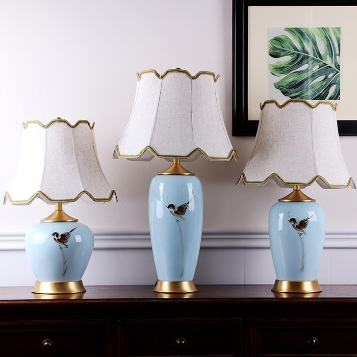 Ceramic Oval Desk Lamp-DWHOME