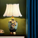 Ceramic Pattern Table Lamp-DWHOME