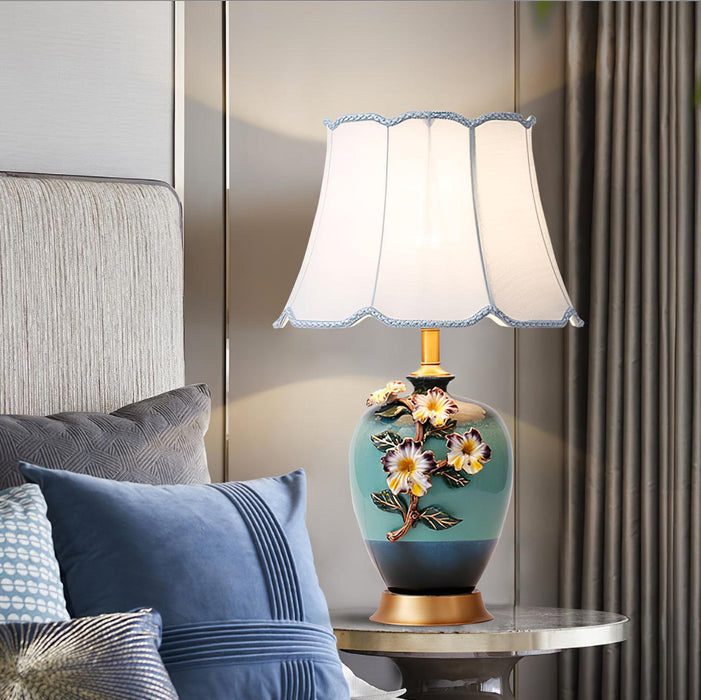 Ceramic Pattern Table Lamp-DWHOME