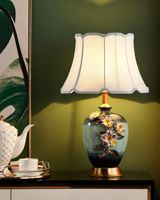 Ceramic Pattern Table Lamp-DWHOME