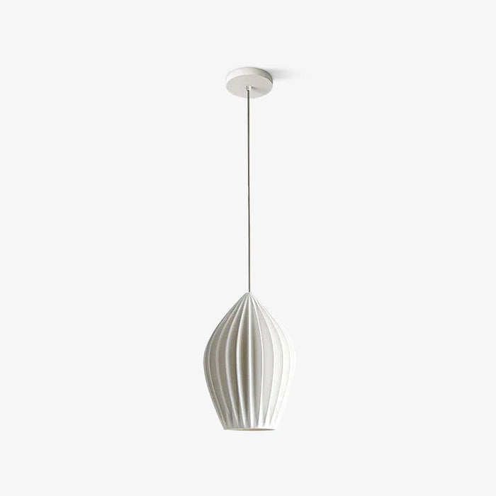 Ceramic Ribbed Pendant Light-DWHOME
