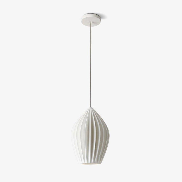 Ceramic Ribbed Pendant Light-DWHOME