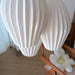 Ceramic Ribbed Pendant Light-DWHOME