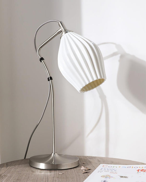 Ceramic Ribbed Table Lamp - DWHOME