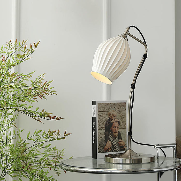 Ceramic Ribbed Table Lamp - DWHOME