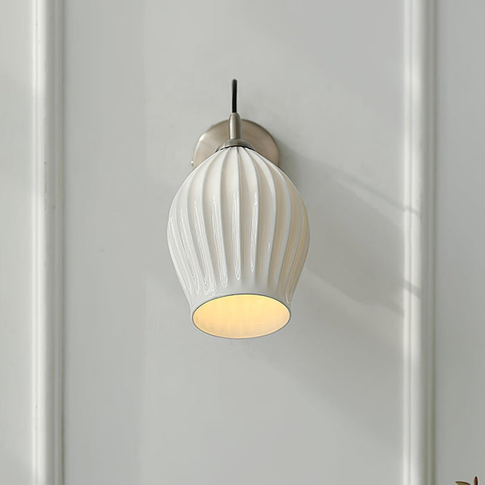 Ceramic Ribbed Wall light-DWHOME