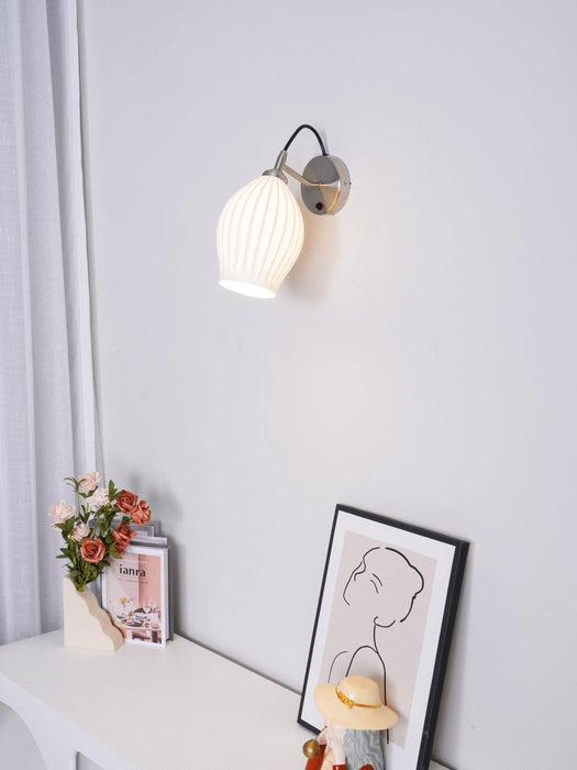 Ceramic Ribbed Wall light-DWHOME