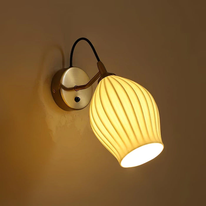 Ceramic Ribbed Wall light-DWHOME