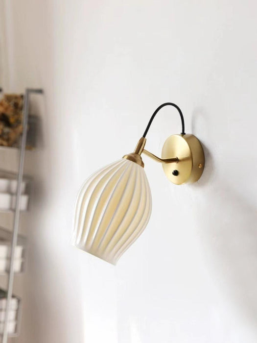 Ceramic Ribbed Wall light-DWHOME
