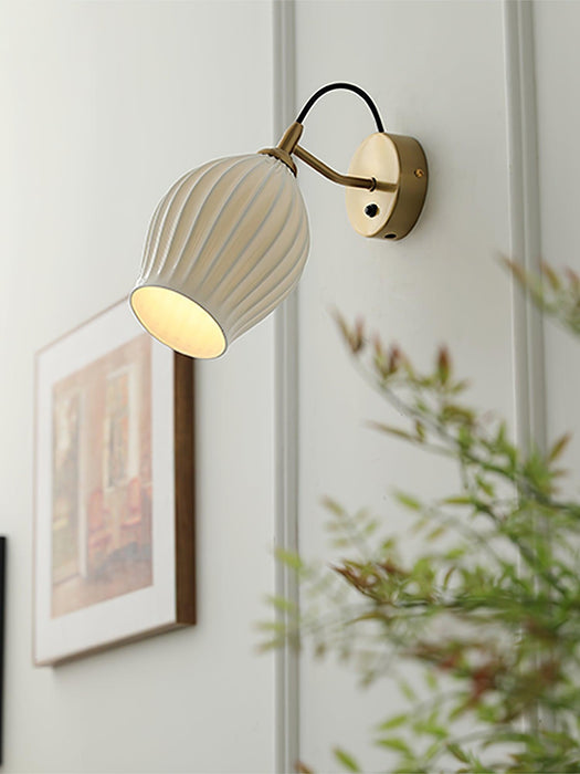 Ceramic Ribbed Wall light-DWHOME