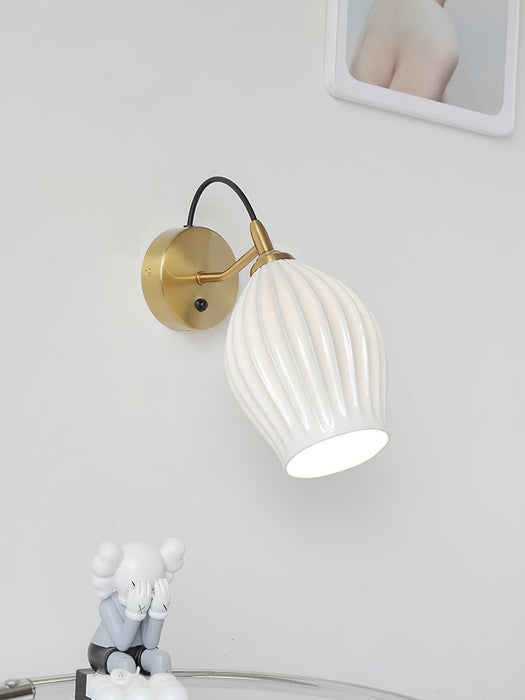 Ceramic Ribbed Wall light-DWHOME