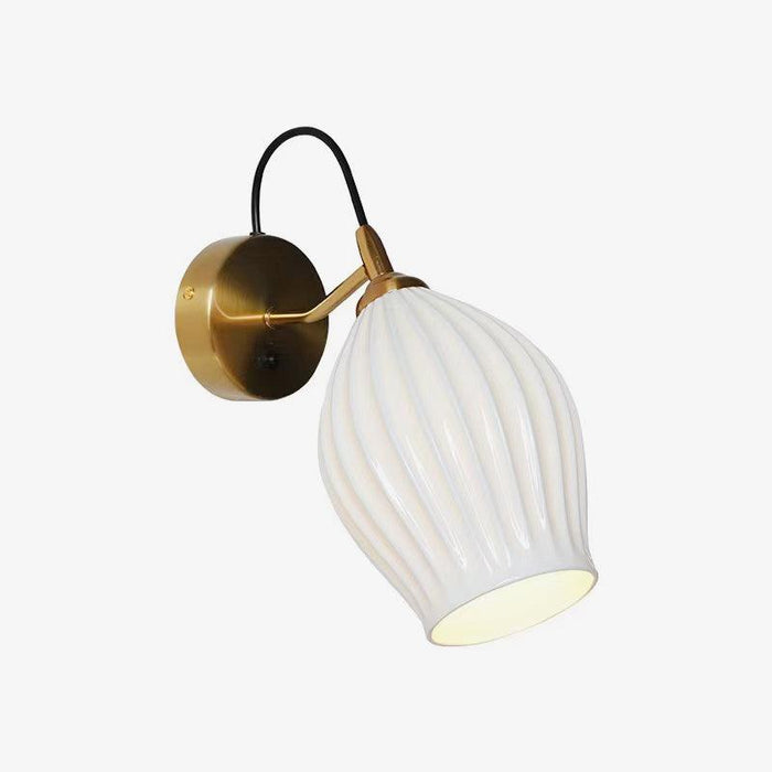 Ceramic Ribbed Wall light-DWHOME