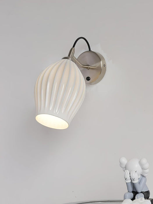Ceramic Ribbed Wall light-DWHOME