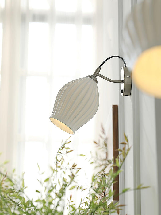 Ceramic Ribbed Wall light-DWHOME
