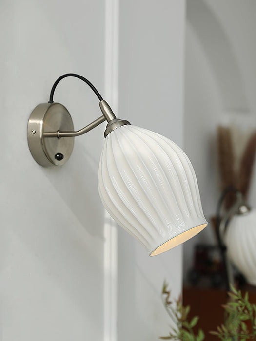 Ceramic Ribbed Wall light-DWHOME