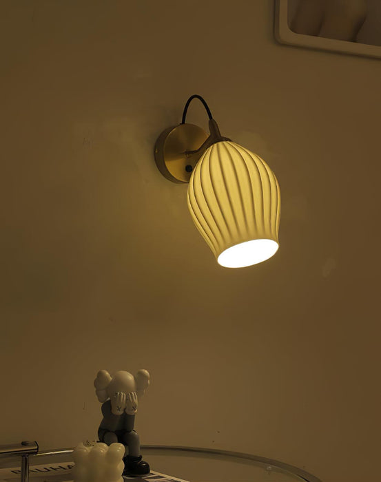 Ceramic Ribbed Wall light-DWHOME