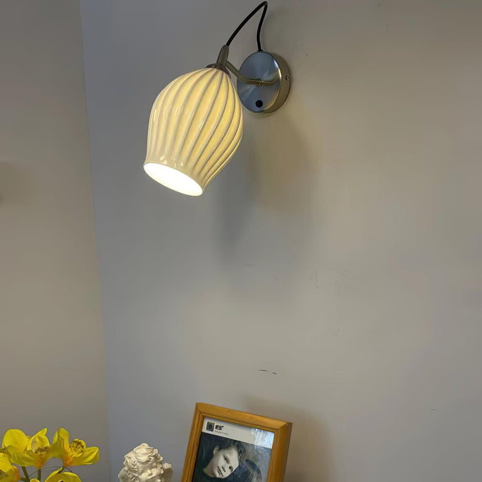 Ceramic Ribbed Wall light-DWHOME