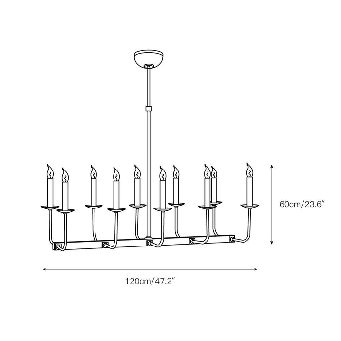 Chapman & Myers Linear Chandelier-DWHOME