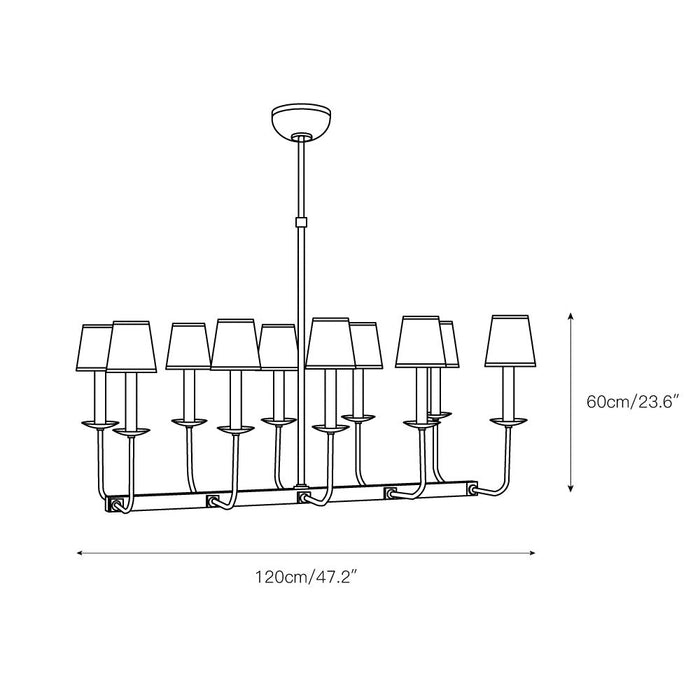 Chapman & Myers Linear Chandelier-DWHOME
