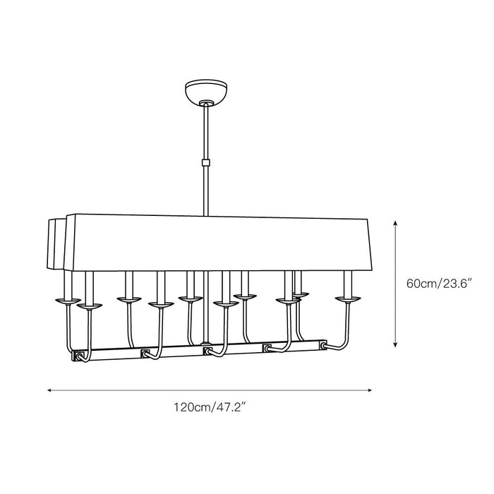 Chapman & Myers Linear Chandelier-DWHOME