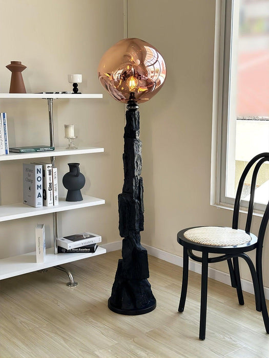 Charcoal Lava Floor Lamp-DWHOME