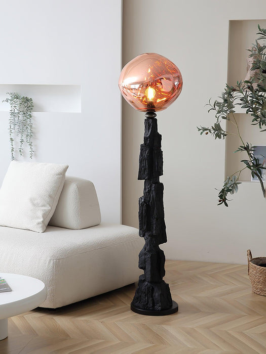Charcoal Lava Floor Lamp-DWHOME