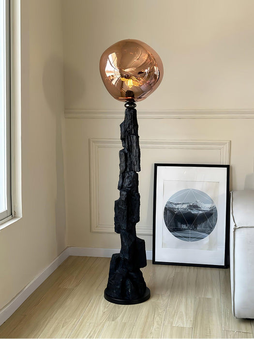 Charcoal Lava Floor Lamp-DWHOME