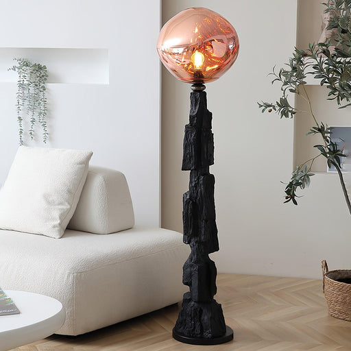 Charcoal Lava Floor Lamp-DWHOME