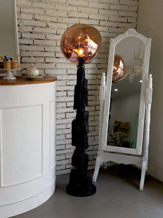 Charcoal Lava Floor Lamp-DWHOME