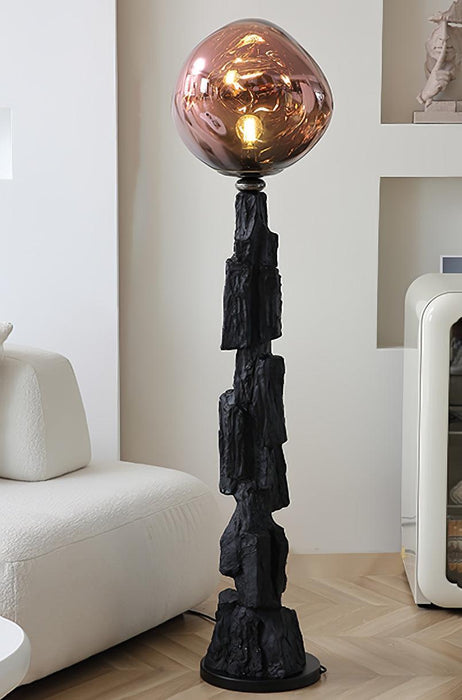 Charcoal Lava Floor Lamp-DWHOME