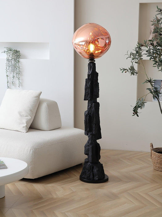 Charcoal Lava Floor Lamp-DWHOME