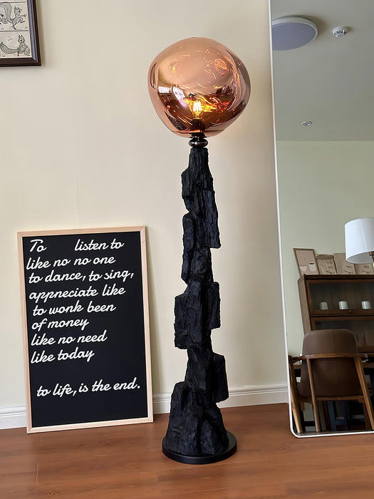 Charcoal Lava Floor Lamp-DWHOME