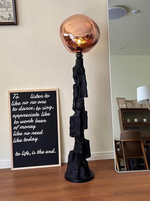 Charcoal Lava Floor Lamp-DWHOME