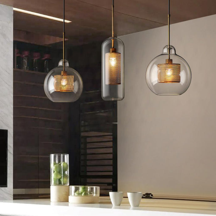 Combined Chiswick Glass Pendant Light-DWHOME