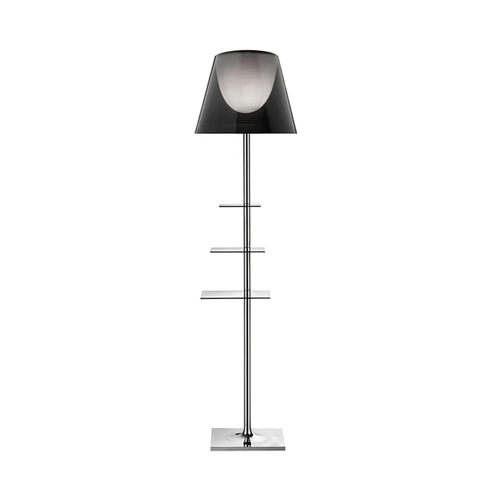 Chrome Prism Side Table Floor Lamp-DWHOME