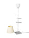 Chrome Prism Side Table Floor Lamp-DWHOME