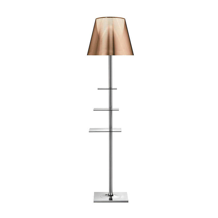 Chrome Prism Side Table Floor Lamp-DWHOME