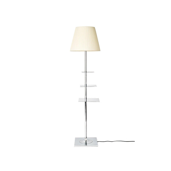 Chrome Prism Side Table Floor Lamp-DWHOME