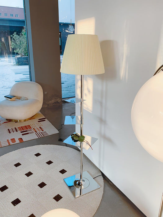 Chrome Prism Side Table Floor Lamp-DWHOME