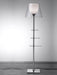 Chrome Prism Side Table Floor Lamp-DWHOME