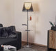Chrome Prism Side Table Floor Lamp-DWHOME