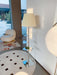 Chrome Prism Side Table Floor Lamp-DWHOME