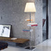 Chrome Prism Side Table Floor Lamp-DWHOME
