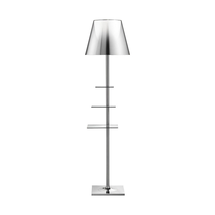 Chrome Prism Side Table Floor Lamp-DWHOME