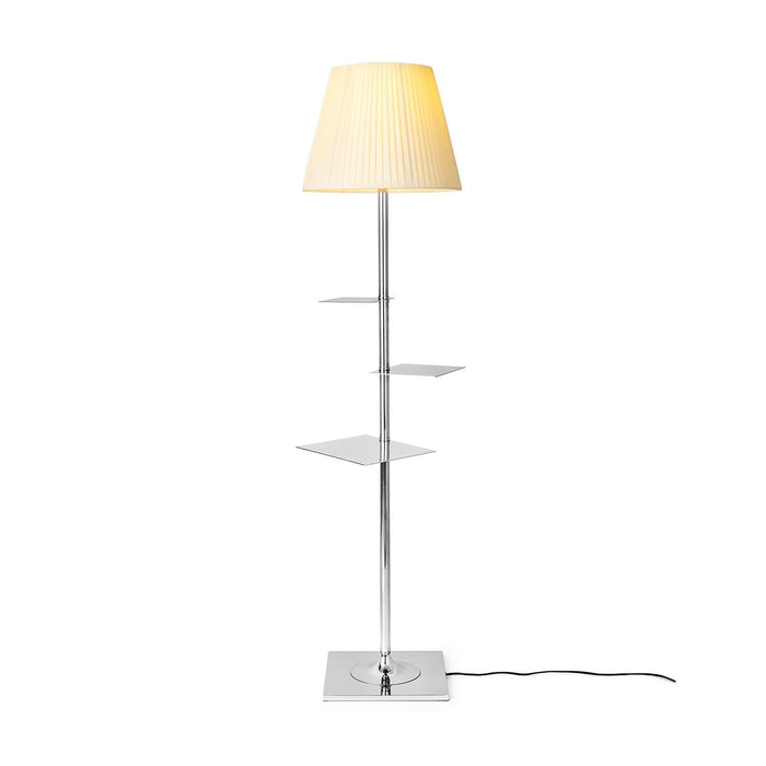 Chrome Prism Side Table Floor Lamp-DWHOME