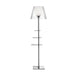 Chrome Prism Side Table Floor Lamp-DWHOME