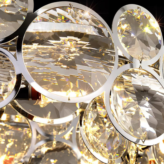 Chrome Round Crystal Chandelier-DWHOME