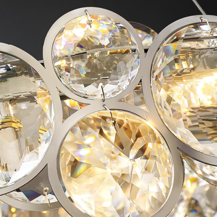 Chrome Round Crystal Chandelier-DWHOME