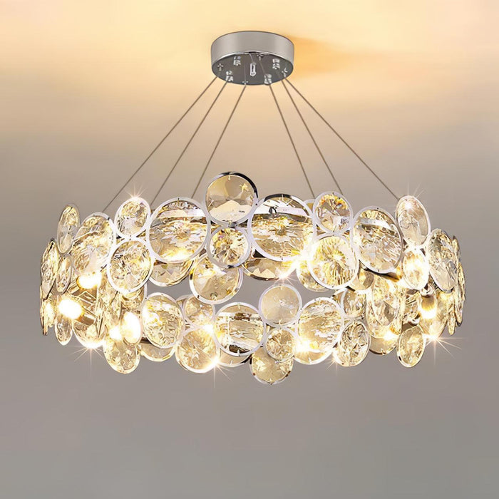 Chrome Round Crystal Chandelier-DWHOME