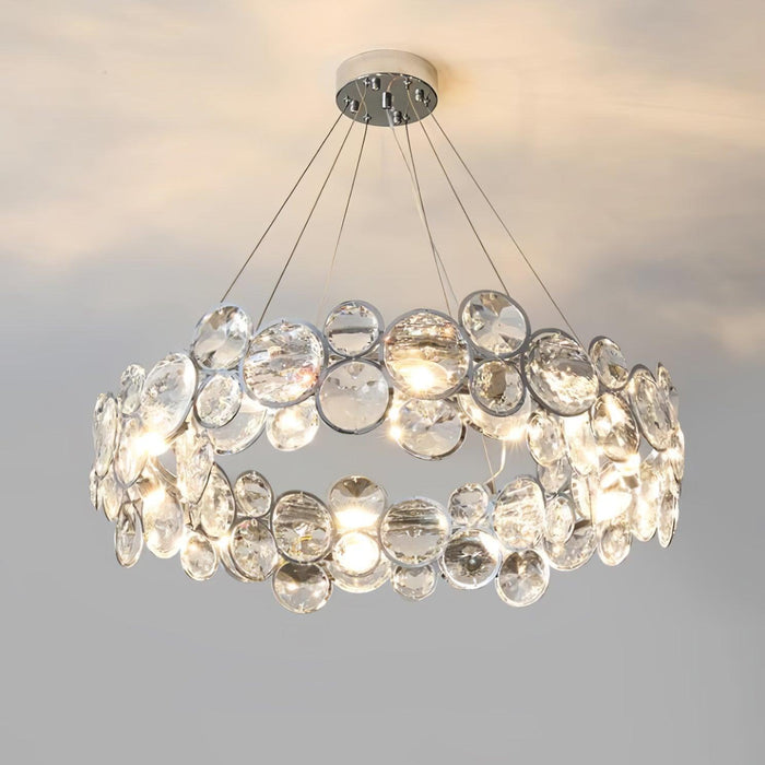 Chrome Round Crystal Chandelier-DWHOME
